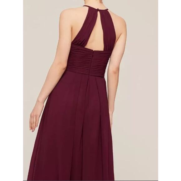 AW BRIDAL 16 2X plus burgundy Aderes bridesmaid formal party maxi dress NEW B135 - Picture 2 of 10